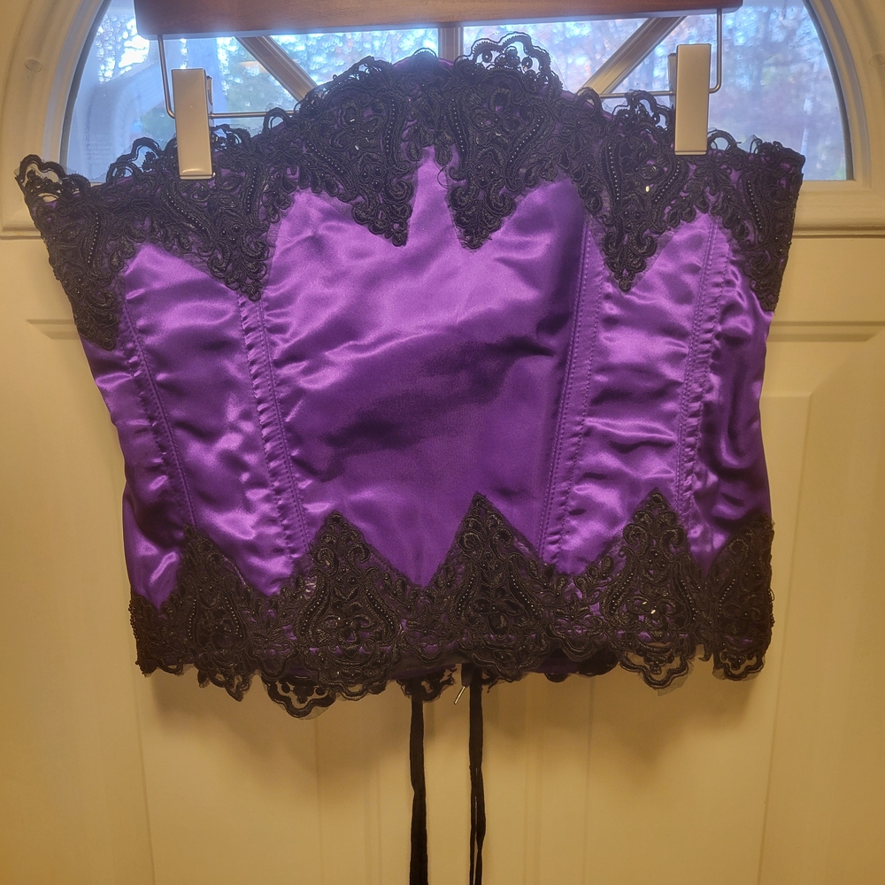 Daisy Corsets Purple and Black Lace Bandeau